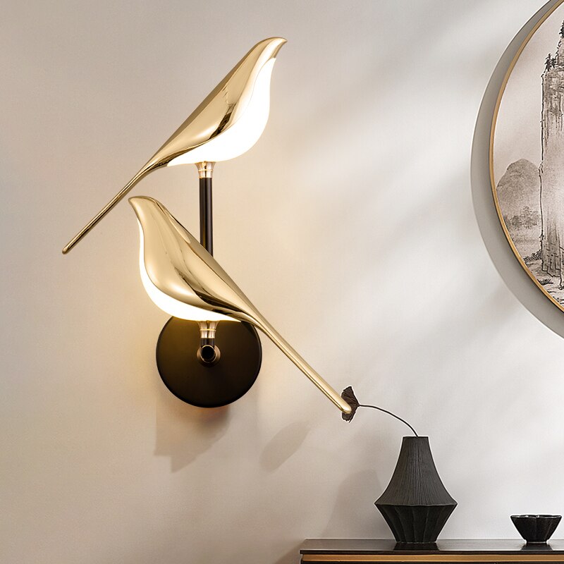Moderne LED Wandlampen Vogelontwerp