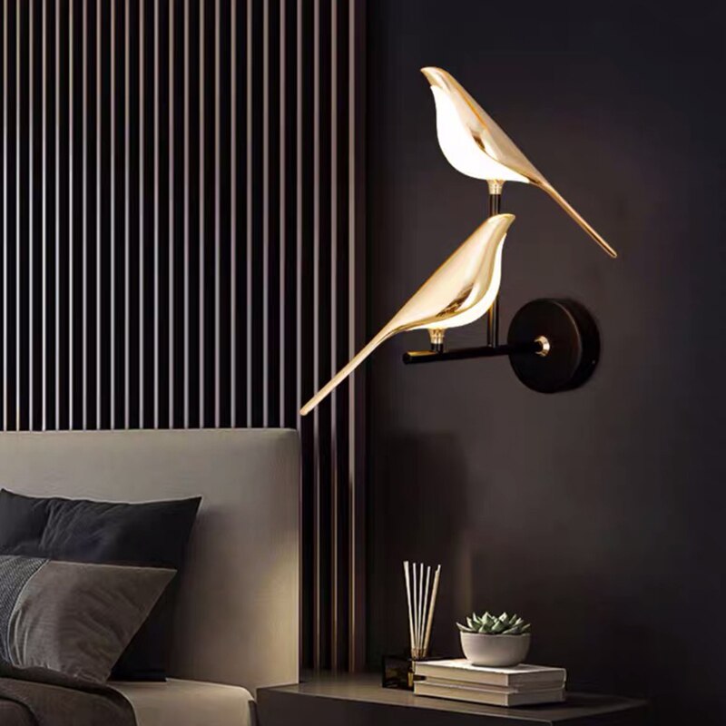 Moderne LED Wandlampen Vogelontwerp