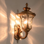 Traditionele Europese waterdichte kasteelvormige Aluminium-Glas 1-licht Buitenwand sconce Lamp voor Tuin