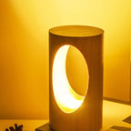 Japanse massief houten rechthoekige zuilen-LED-nachtlamp USB tafellamp