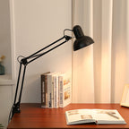 Moderne minimalistische uitschuifbare tafellamp met lange arm en clip van ABS met 1 licht voor de slaapkamer