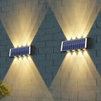 Moderne eenvoud Solar waterdichte rechthoekige ABS PMMA LED wandlamp voor buiten terras