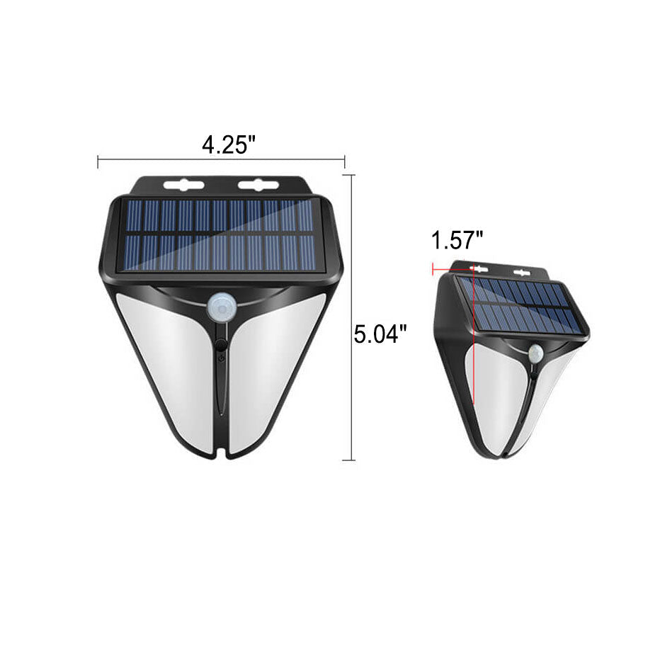 Solar Intelligente Triangle Buitendige Waterdichte Lichaamsensor Patio LED Wandlamp