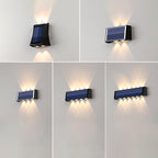 Moderne eenvoud Solar waterdichte rechthoekige ABS PMMA LED wandlamp voor buiten terras