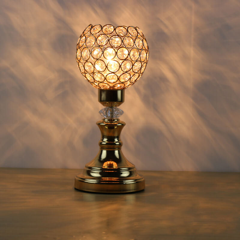 Europese luxe kristallen bol 1-lamps kunst tafellamp