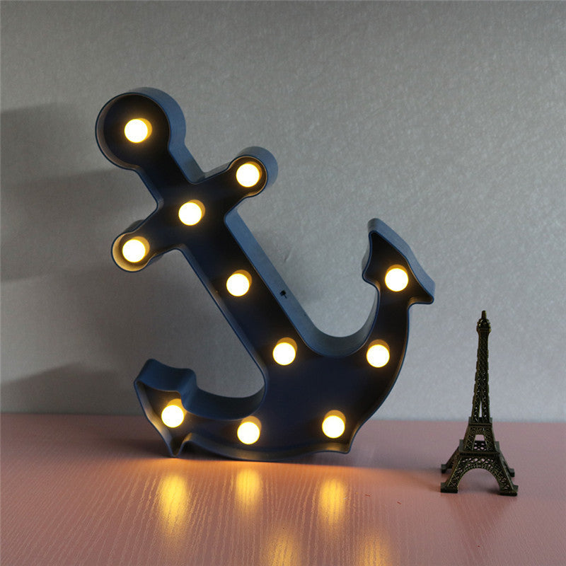 Scandinavisch moderne boot anker ABS batterij LED wandlamp