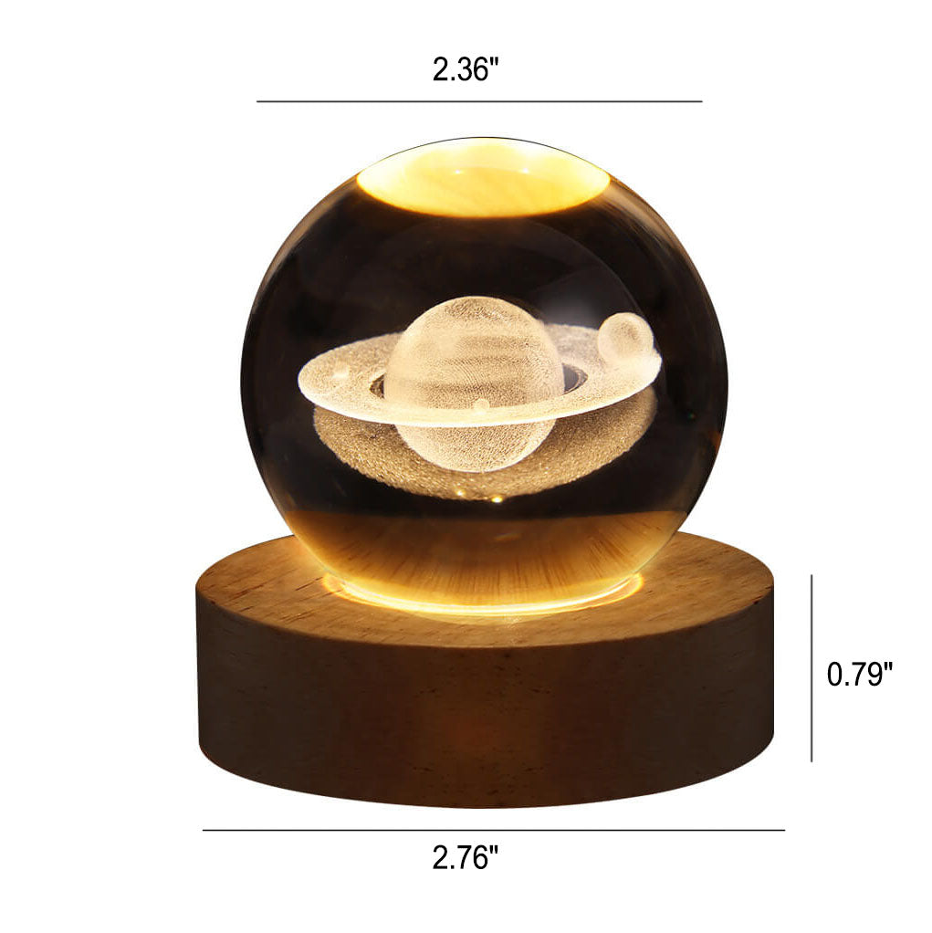 Kreatieve Decoratieve Sterren Systeem Kristallen Bol USB LED Nachtlamp Tafel Lamp