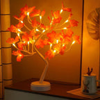 Contemporary Creatieve Kerstkunst Plastic Esdoornblad Boomverlichting LED Decoratieve Tafellamp Voor Slaapkamer