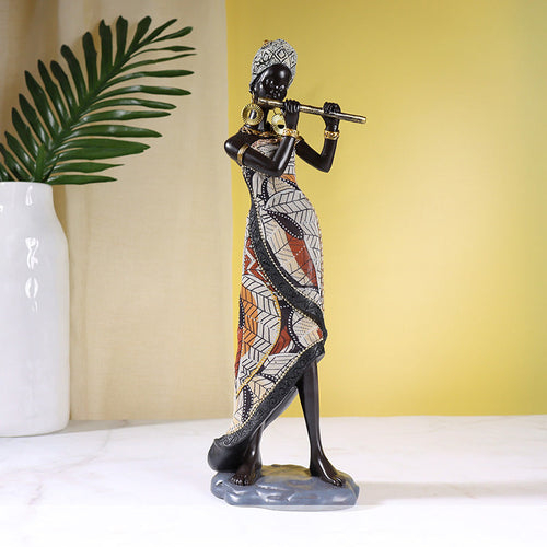 Afrikaanse Vrouwelijke Muzikant Sculptuur