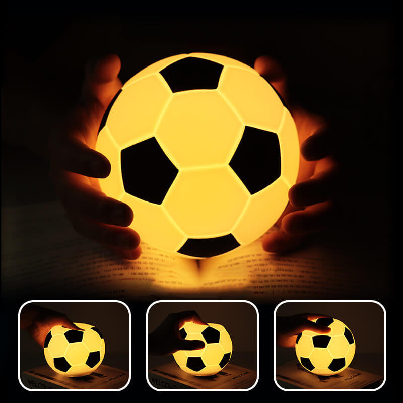 Kreatieve voetbal siliconen LED nachttafel lamp met USB-oplading