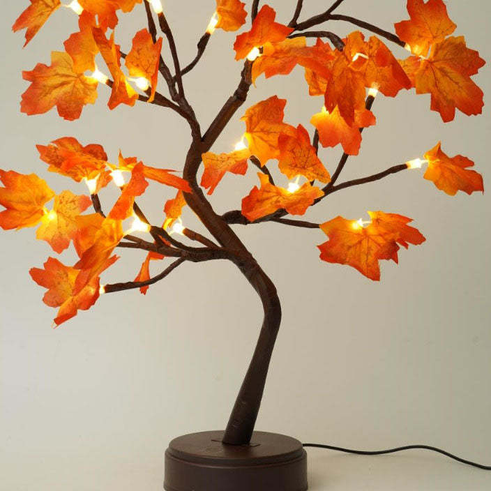 Contemporary Creatieve Kerstkunst Plastic Esdoornblad Boomverlichting LED Decoratieve Tafellamp Voor Slaapkamer