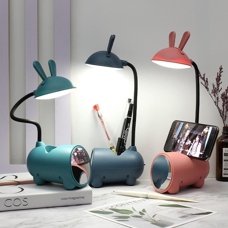 Cartoon Kreativ Konijnen LED Touch USB Penhouder Bureaulamp
