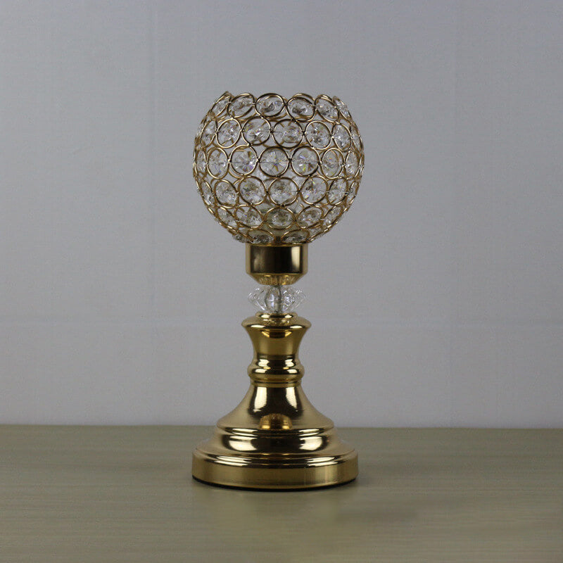 Europese luxe kristallen bol 1-lamps kunst tafellamp