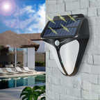 Solar Intelligente Triangle Buitendige Waterdichte Lichaamsensor Patio LED Wandlamp