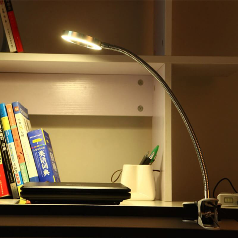 Kreatieve eenvoudige USB-broekknop LED-leesclip-bureau lamp