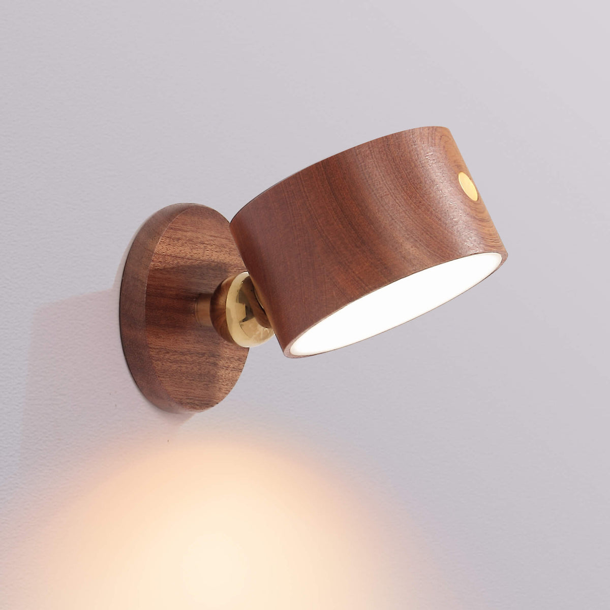 Eenvoudige houten USB oplaadbare touch-magneet LED nachtlamp wand sconces lamp