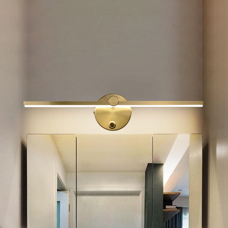Nordic Minimalist Aluminium Lange Bar Schakel LED Spiegel Wandlamp | Avosian
