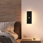 Moderne Minimalistische Rechthoekige ronde ijzeren aluminium LED Wandlamp voor Slaapkamer