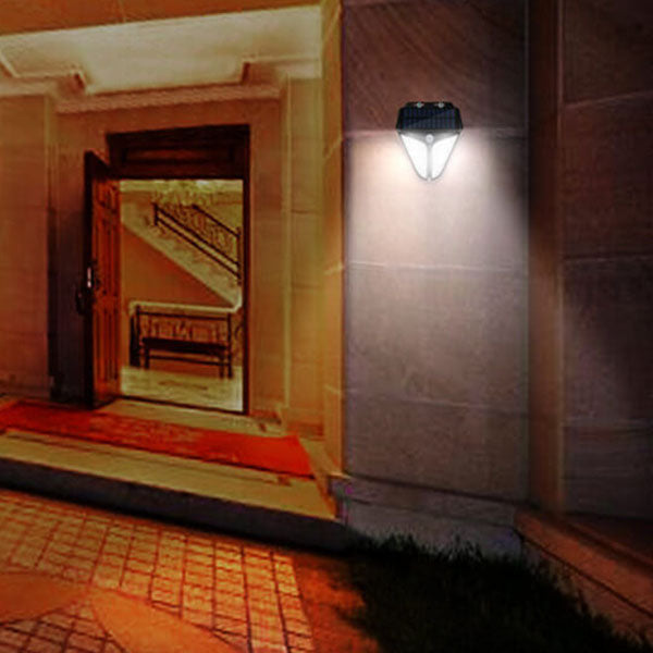 Solar Intelligente Triangle Buitendige Waterdichte Lichaamsensor Patio LED Wandlamp