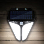 Solar Intelligente Triangle Buitendige Waterdichte Lichaamsensor Patio LED Wandlamp