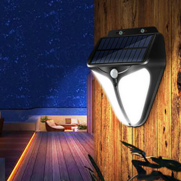 Solar Intelligente Triangle Buitendige Waterdichte Lichaamsensor Patio LED Wandlamp