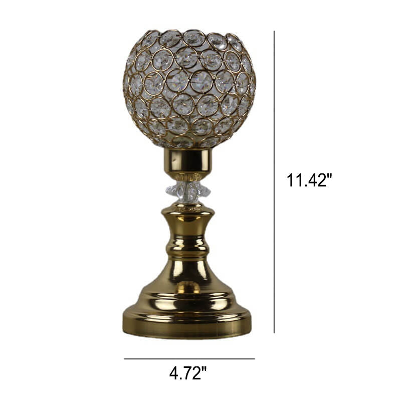 Europese luxe kristallen bol 1-lamps kunst tafellamp
