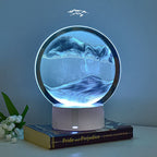 Kreatieve Ronde Zandscherm Quicksand 3D LED Nachttafel lamp Tafellamp