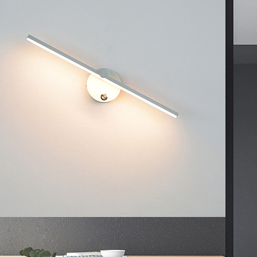 Nordic Minimalist Aluminium Lange Bar Schakel LED Spiegel Wandlamp | Avosian