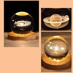 Kreatieve Decoratieve Sterren Systeem Kristallen Bol USB LED Nachtlamp Tafel Lamp