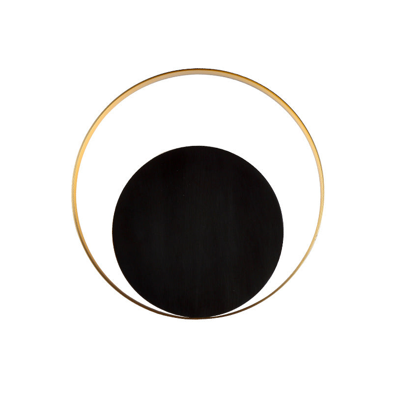 Moderner Minimalistischer Eisen-Kreis-Ring 1-Licht Wandleuchten Lamp voor Slaapkamer
