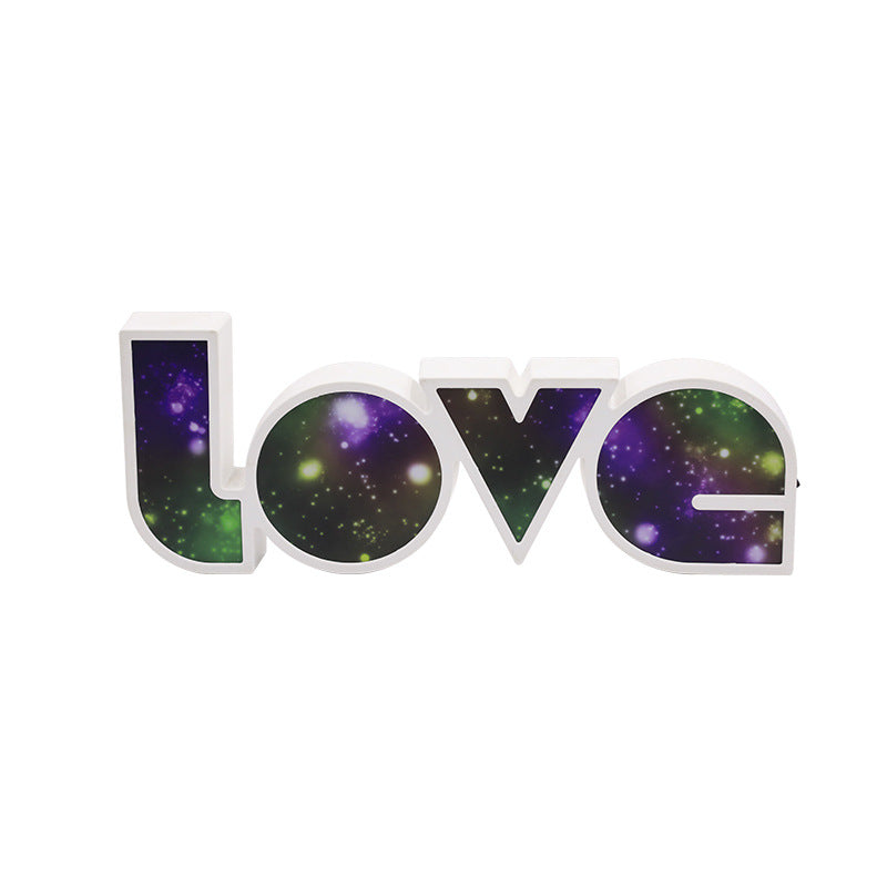 Moderne Art Deco waterdichte PS LOVE letter LED tafellamp voor de slaapkamer