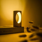 Japanse massief houten rechthoekige zuilen-LED-nachtlamp USB tafellamp