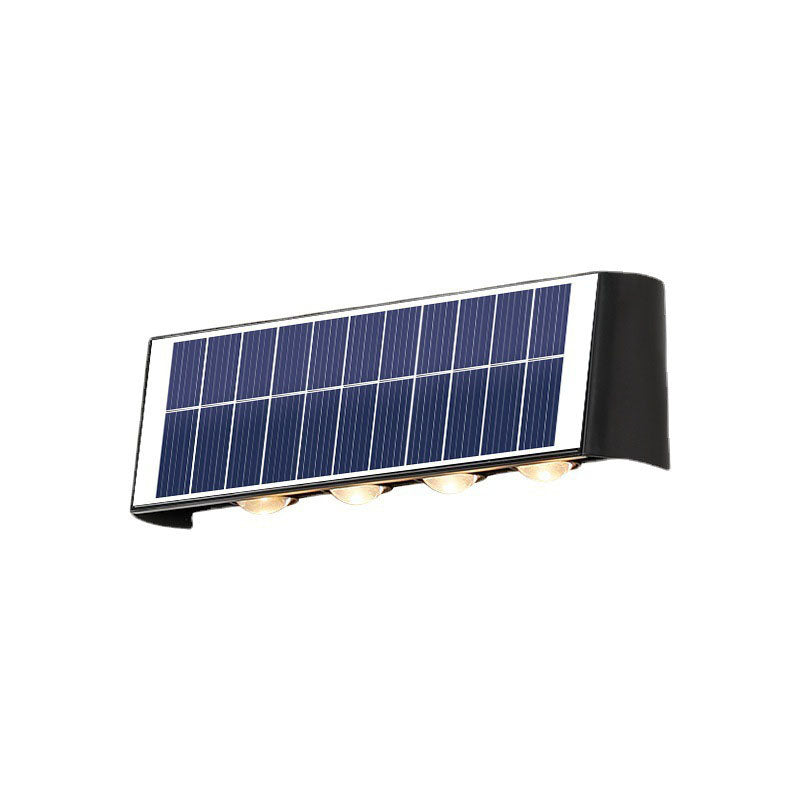 Moderne eenvoud Solar waterdichte rechthoekige ABS PMMA LED wandlamp voor buiten terras