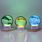 Kreatieve Ronde Zandscherm Quicksand 3D LED Nachttafel lamp Tafellamp