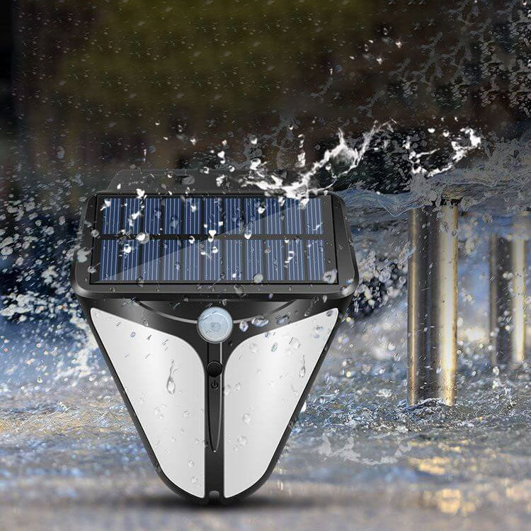 Solar Intelligente Triangle Buitendige Waterdichte Lichaamsensor Patio LED Wandlamp