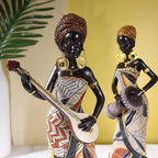 Afrikaanse Vrouwelijke Muzikant Sculptuur