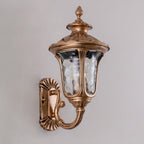Traditionele Europese waterdichte kasteelvormige Aluminium-Glas 1-licht Buitenwand sconce Lamp voor Tuin