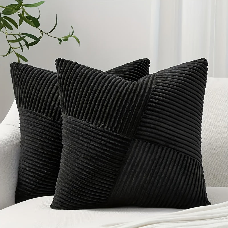 Kussenhoes Set | Boho Stijl | Zachte Kord | 2 stuks, 45×45 cm, 50x50 cm