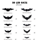 3D Vleermuis LED Wanddecoratie — Maak uw huis tot het engste Halloween-podium met levensechte vliegillusies!