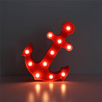 Scandinavisch moderne boot anker ABS batterij LED wandlamp