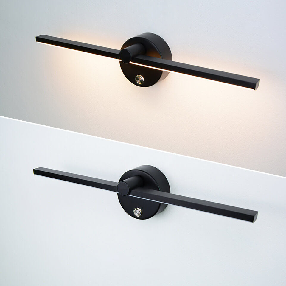 Nordic Minimalist Aluminium Lange Bar Schakel LED Spiegel Wandlamp | Avosian