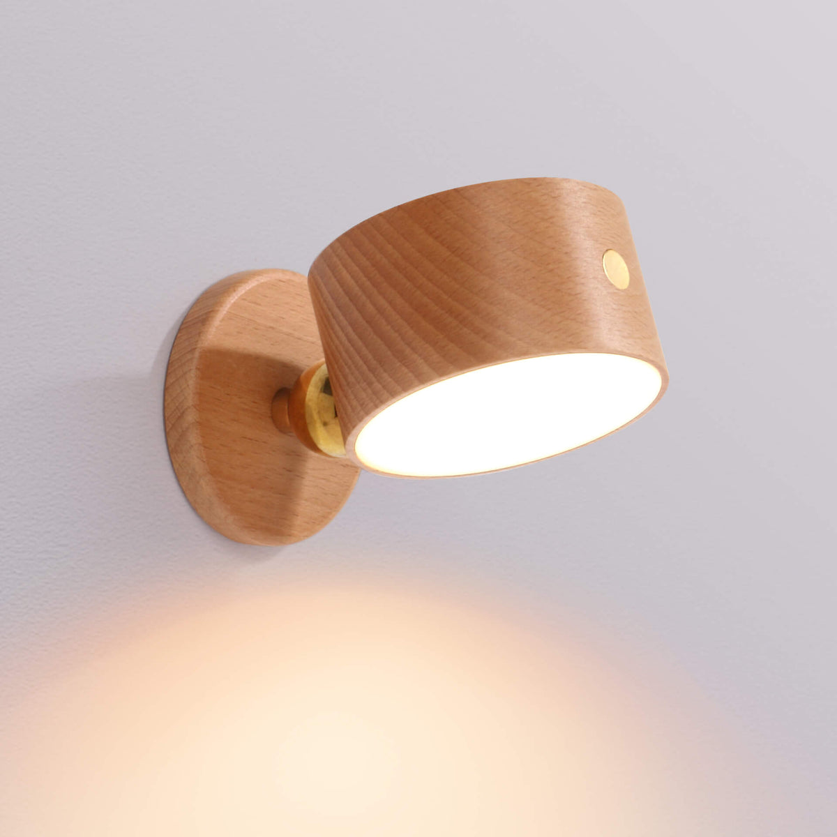 Eenvoudige houten USB oplaadbare touch-magneet LED nachtlamp wand sconces lamp