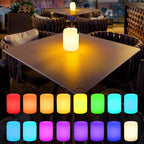 Moderne eenvoud plastic rond vierkant hand LED tafellamp voor buitenpatio
