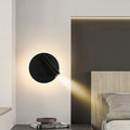 Moderne Minimalistische Rechthoekige ronde ijzeren aluminium LED Wandlamp voor Slaapkamer