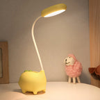 Opladen LED-bureaulamp met cartoon dino ogen zorg
