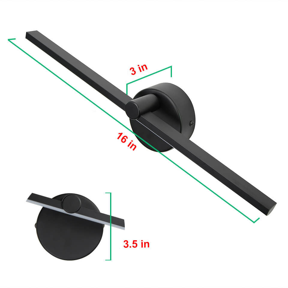Nordic Minimalist Aluminium Lange Leiste Schakelaar LED Spiegel Wandlamp