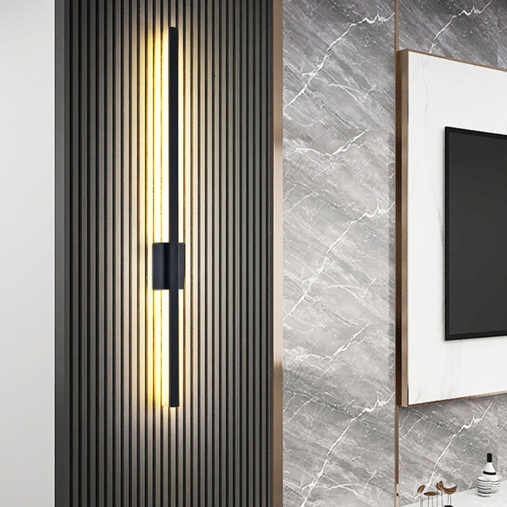 Industriële Minimalistische Lange LED IJzeren Wandlampen voor hedendaagse woonkamerdecoratie en stijlvolle verlichting