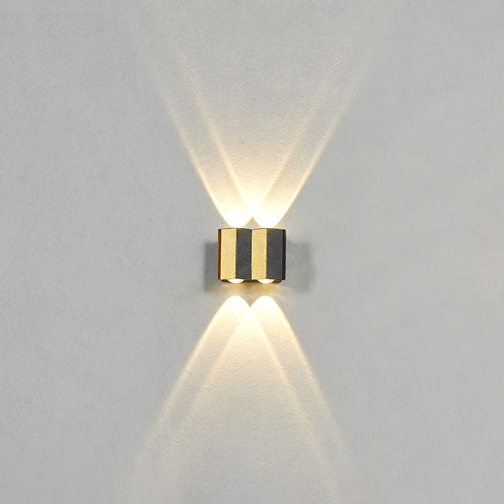 Moderne Licht Luxe Gouden Aluminium Buiten Waterdichte Terras LED Wandlamp