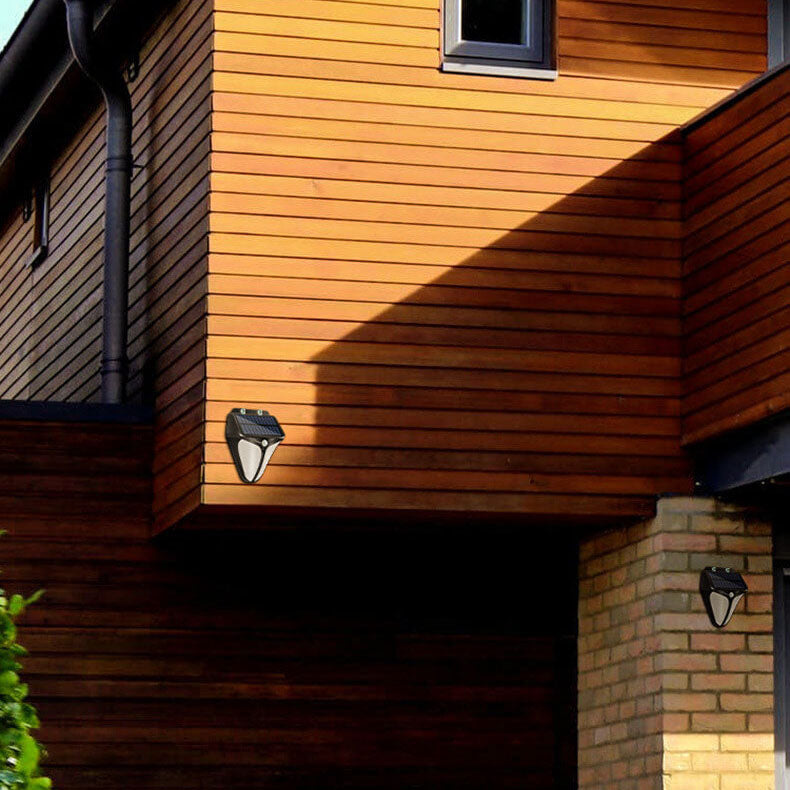 Solar Intelligente Triangle Buitendige Waterdichte Lichaamsensor Patio LED Wandlamp