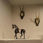 Paardensculptuur - AdonisMetal - Rustieke Elegantie - Tijdloos Decoratief Stuk